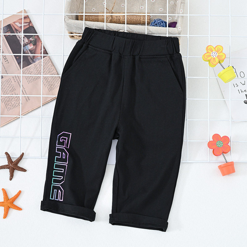 男童七分裤夏季2022新款纯棉夏休闲薄款中裤短裤大童裤子儿童夏天