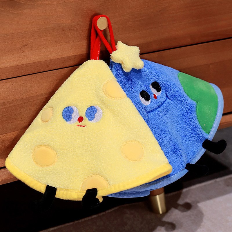 可爱擦手巾挂式挂式加厚小毛巾儿童卫生间厨房吸水抹布速干搽手巾