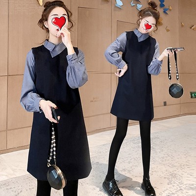 小个子孕妇装秋装套装时尚款2021年新款网红冬装上衣连衣裙春秋款