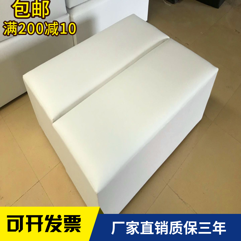 会展车展活动长条皮凳纯白色店沙发矮软包M黑皮吐司秀单人面包凳