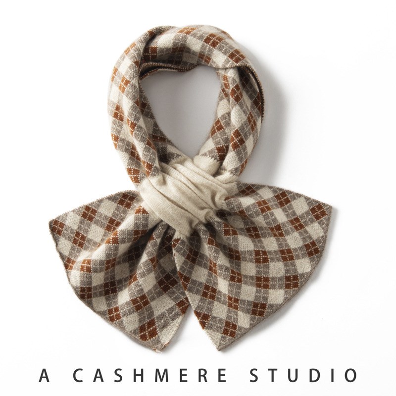 25山羊绒围巾男女冬季加厚围脖时尚百搭脖套穿孔领巾针织毛线韩版