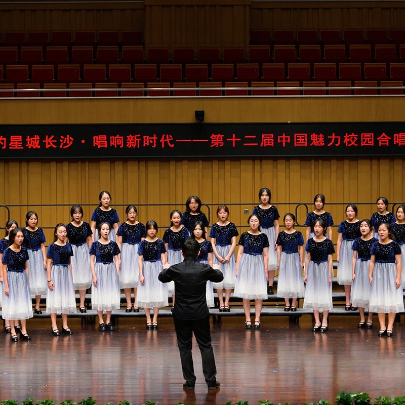 初高中生合唱服装演出服男女童y礼服中小学生表演朗诵纱裙大合唱