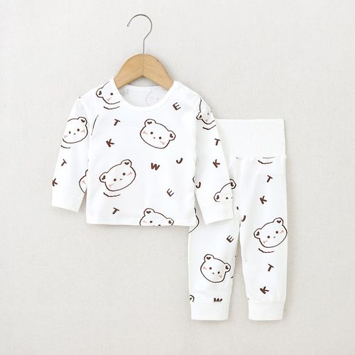 婴儿衣服秋装睡衣防着凉宝宝秋衣套装纯棉a类分体高腰护肚秋裤