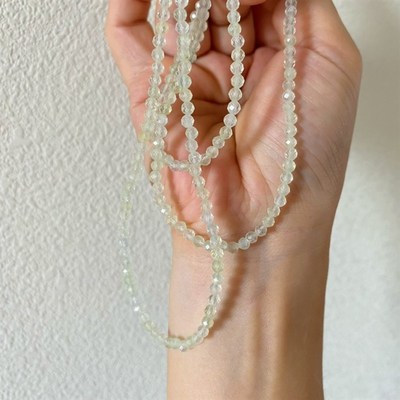 天然水晶眼镜链女薄荷曼波冰透y葡萄石级锁骨项链时尚墨镜百搭绳