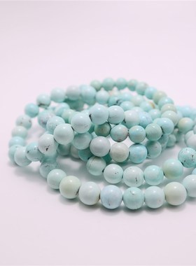 湖北原矿绿松石手串 高瓷天然单圈保真网花手链佛珠圆珠散珠配珠