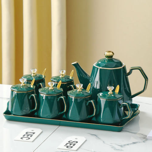 茶具套装b家用客厅陶瓷茶壶茶杯茶盘整套欧式轻奢水杯杯子高档结