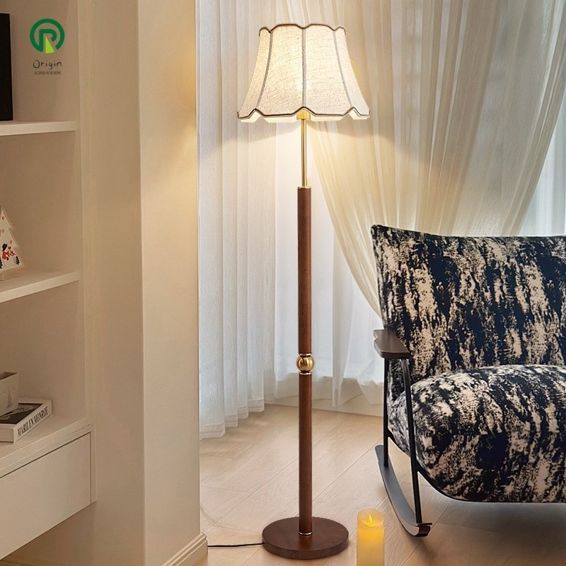 落地灯客厅沙发h旁法式复古中古风美式高级感氛围书房卧室立式台