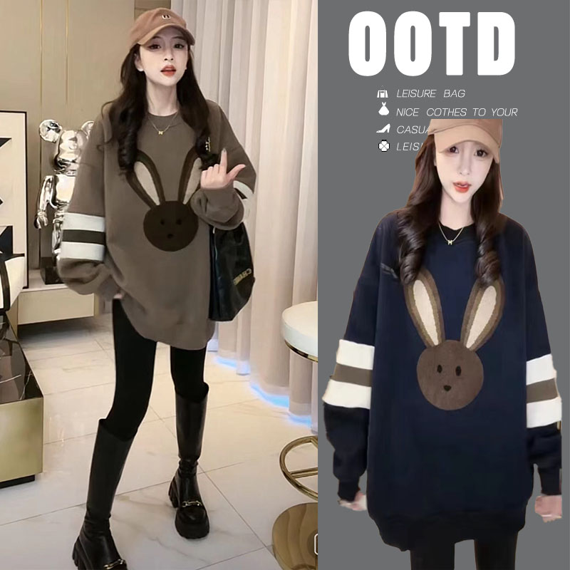 设计感哺乳上衣秋冬季外出穿时尚辣妈款卫衣女潮妈孕妇装哺乳衣服