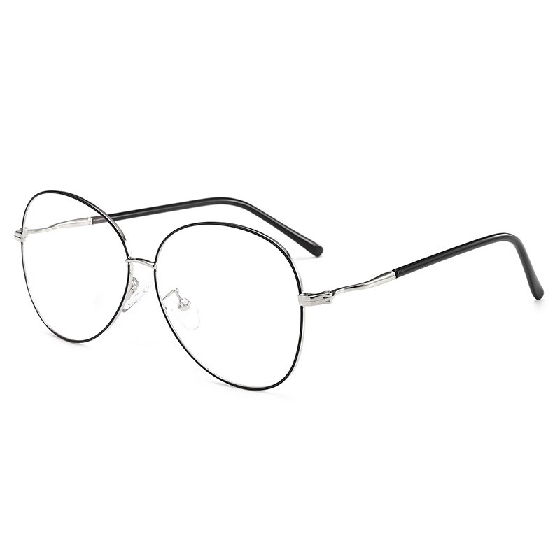 新款外贸韩版平光镜 弯腿椭圆形金属眼镜框 配镜眼镜架1945