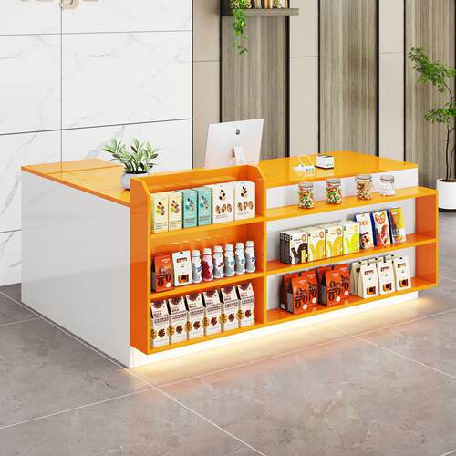 超市收银柜台便利店柜台桌吧台店铺小型柜台展示架奶茶店前台接待