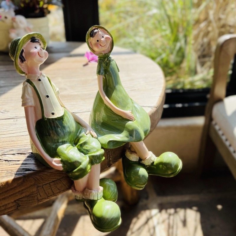 摆件装饰品吊脚娃娃大号户外庭院花园布置阳台客厅网红款天使礼物