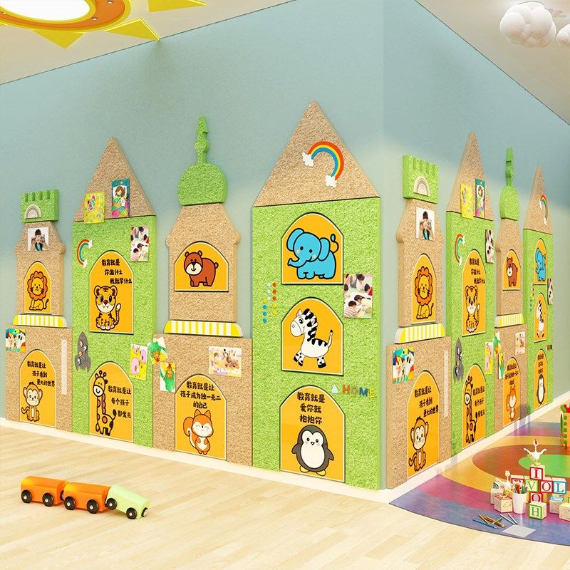 毛毡板展示墙面贴走廊文化装饰幼儿园环创主题成品托管班形象照片,家居饰品,文化墙贴,淘宝优惠券,粉丝福利购,淘宝优惠卷