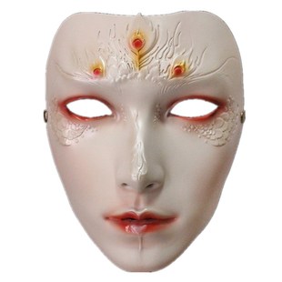 新万物有灵中国古风网红美女生面具全脸男女帝二次元古装汉服配饰