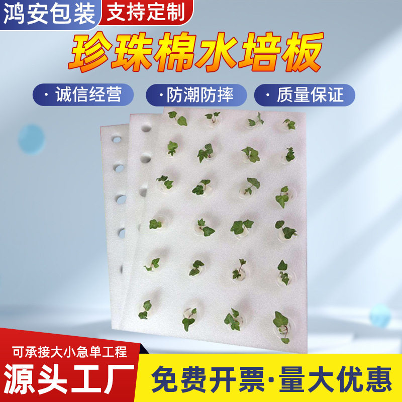 水培蔬菜带孔epe珍珠棉水培包装珍珠棉棉片蔬菜泡棉板漂浮板防震图片