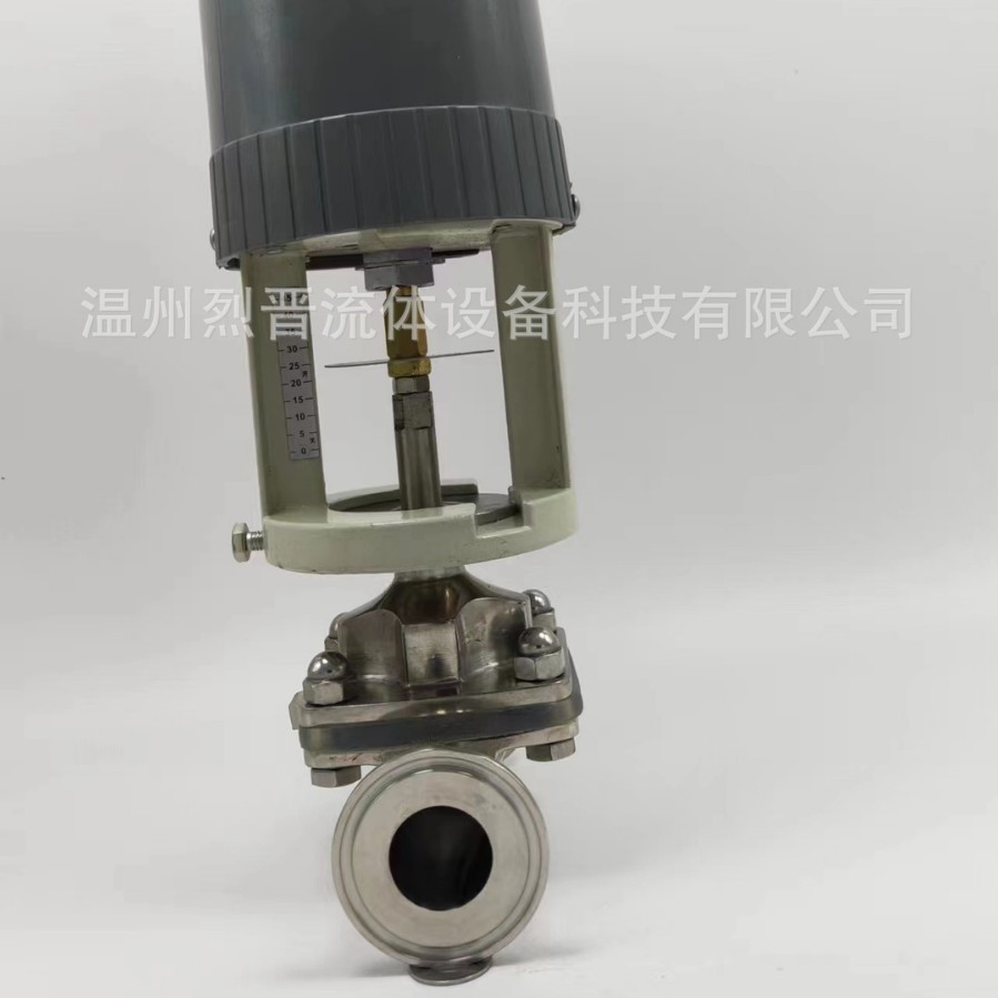 316L卫生级快装电动盖米隔膜阀电动卡箍式立式G981F-10RL隔膜阀