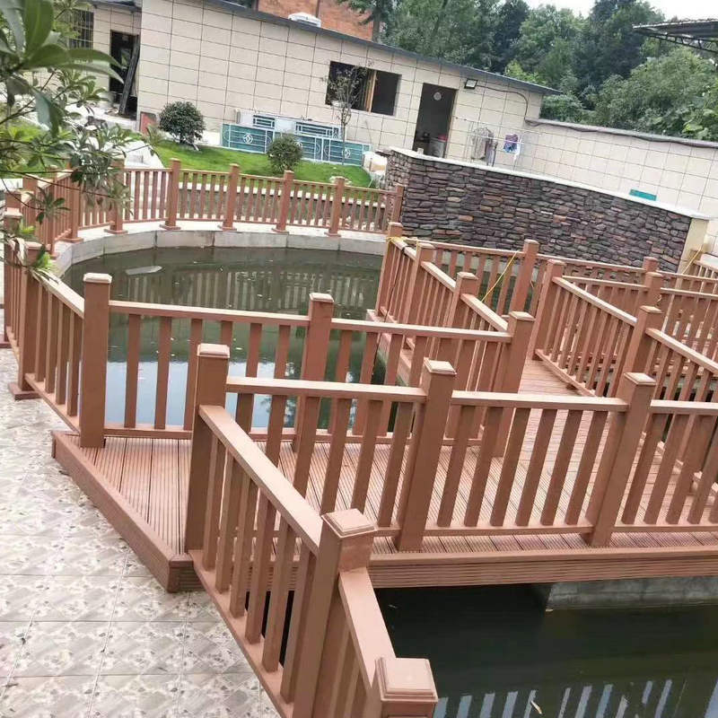 户外塑木栏杆护栏扶手围栏栅栏室外庭院仿木栈道木塑栅栏