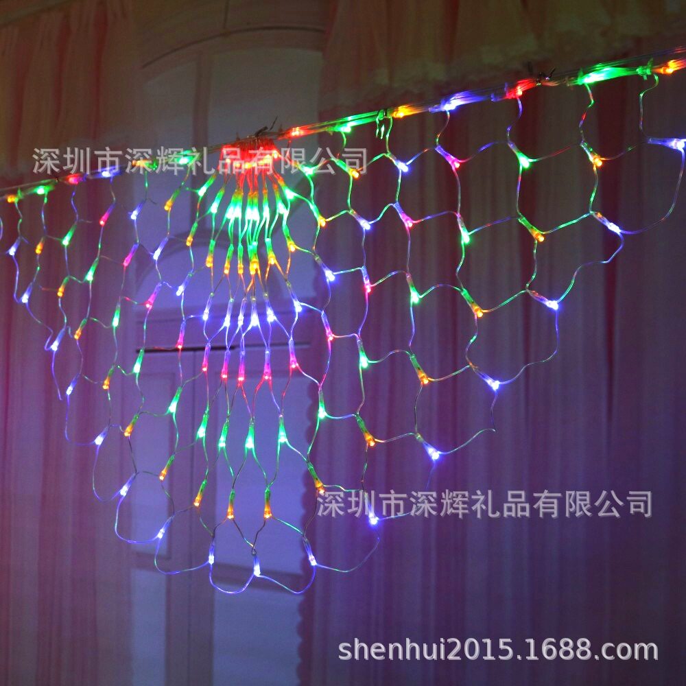 孔雀展屏网灯LED孔雀尾巴开屏展示冰条灯 节日婚礼装饰灯