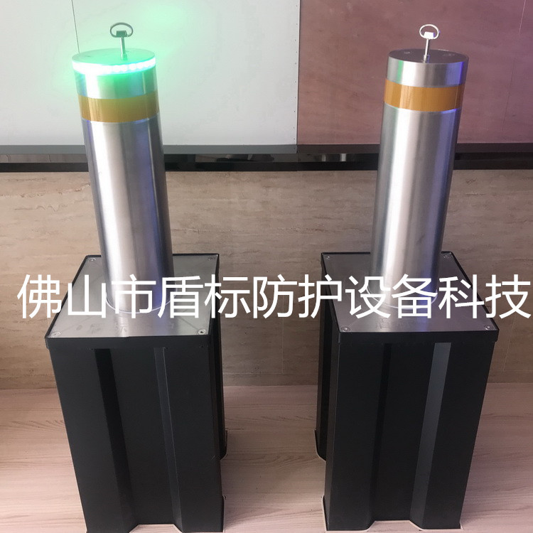安全防护升降路阻器 半自动升降柱步行街手动升降护柱 气压伸降庄