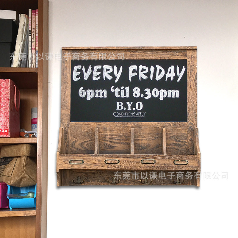 大号挂式花架小黑家用挂墙电表箱遮挡装饰收纳记事备忘留言板