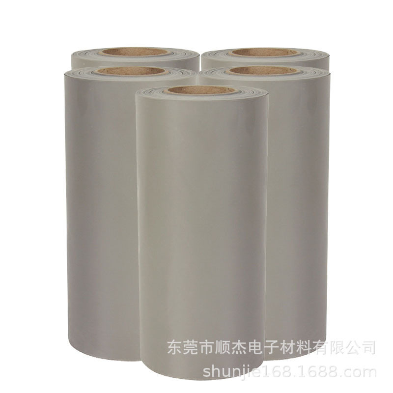 东莞订置300mm*50M灰色矽胶布0.3T电源开关导热硅胶玻纤布散热片
