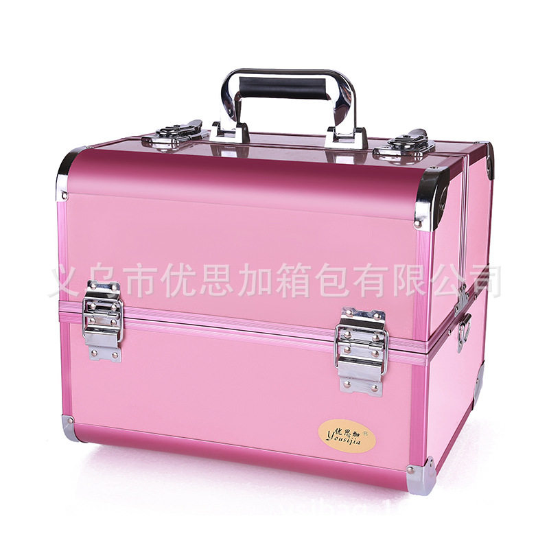 高档礼品女士美容美甲纹绣工具箱定 制铝合金化妆箱大容量收纳箱