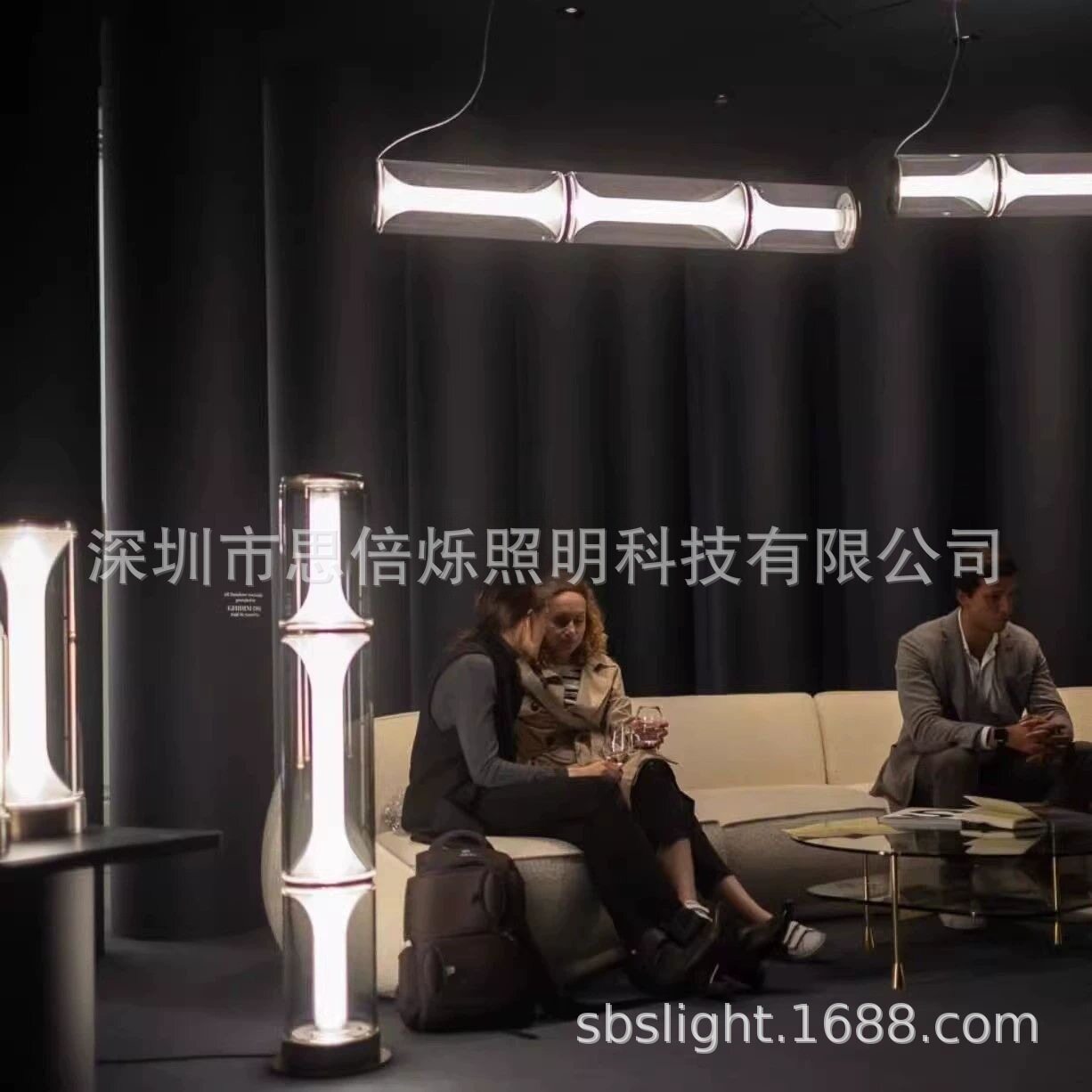 后现代设计师玻璃落地灯客厅餐厅