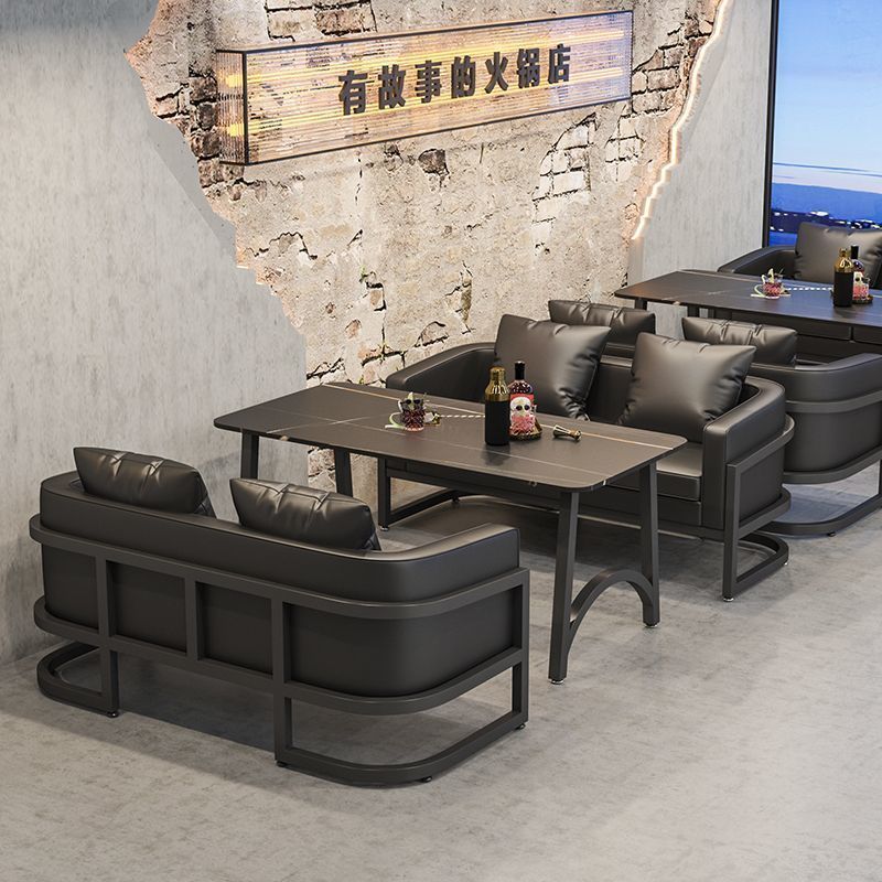 酒吧桌椅组合工业风餐厅酒馆咖啡厅餐吧烧烤茶楼清吧商用卡座沙发图片