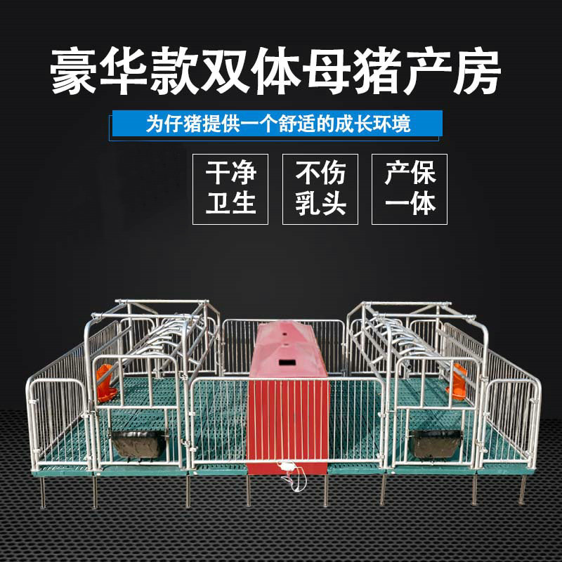 发热镀锌复合板老母猪双体产床落地定限位栏分娩床畜牧机械耐用