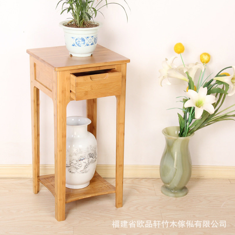 中式创意客厅竹制花架室内花架多层竹制花架阳台花盆架花架子