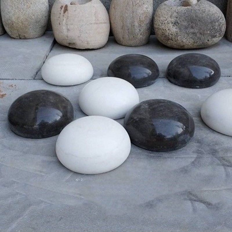 黑白棋子石雕象棋围棋雕塑景观