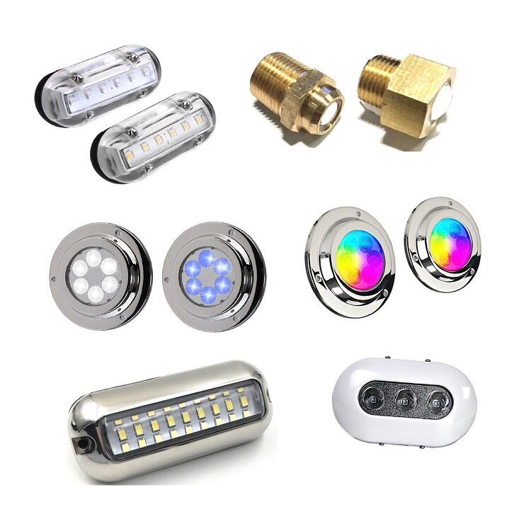 热销游艇LED游艇船用水底灯水下灯10-30VDC不锈钢316蓝光白光