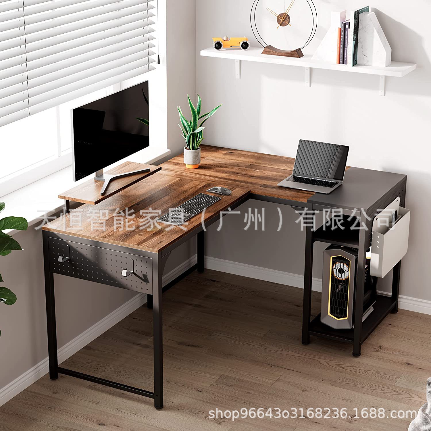 现代简约电脑桌电脑台L型I型转角桌办公桌学习桌定制书桌创意设计