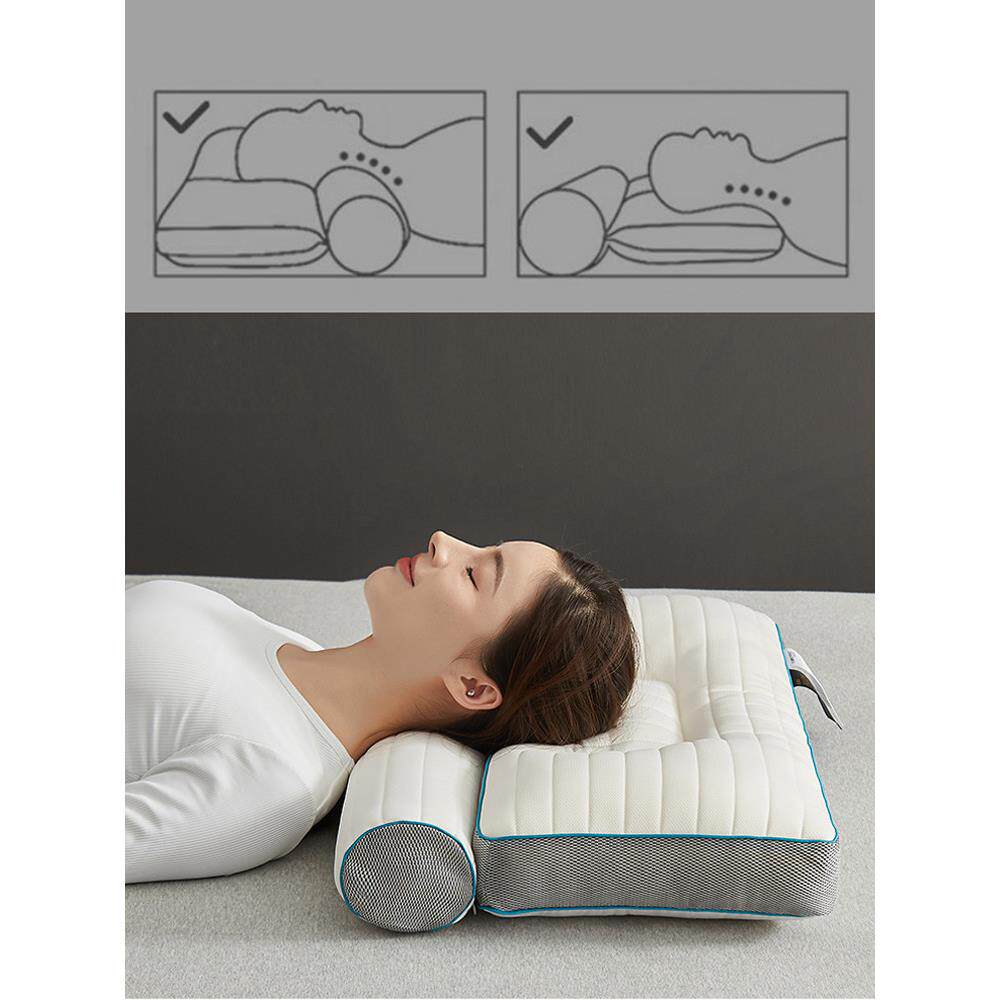 颈椎反牵引枕护颈椎助睡眠睡觉反弓专用圆枕头颈椎舒颈枕护颈枕芯