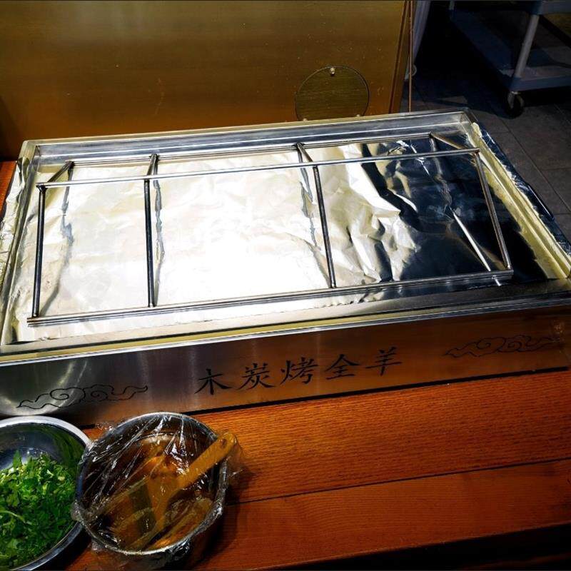 商用烤全羊炉子上桌用的托盘不锈钢加热盒烤羊腿餐盘烤乳猪支架子