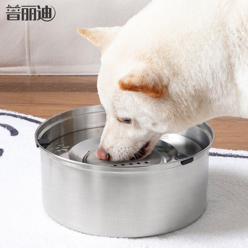 宠物食具猫狗不锈钢狗碗悬浮碗饮水漂浮狗盆喝水大容量食盆宠物碗