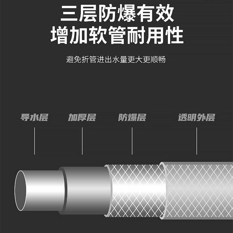 高压水管防爆软管家用浇水管子接自来水六分管浇花管园艺特厚橡胶