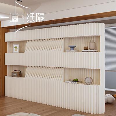 纸屏风隔断可移动假墙置物展台墙办公室隔断挡板一房变两房隔板