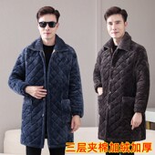 罩衣宽松外套耐脏防污保暖工作服中长款 加绒加厚男冬季 新款 男棉服