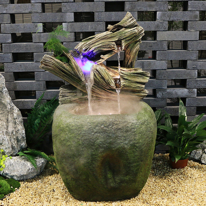 中式阳台花园布置 户外庭院流水鱼池装饰 假山石臼造景水景观摆件,家居饰品,户外/庭院摆件,淘宝优惠券,粉丝福利购,淘宝优惠卷