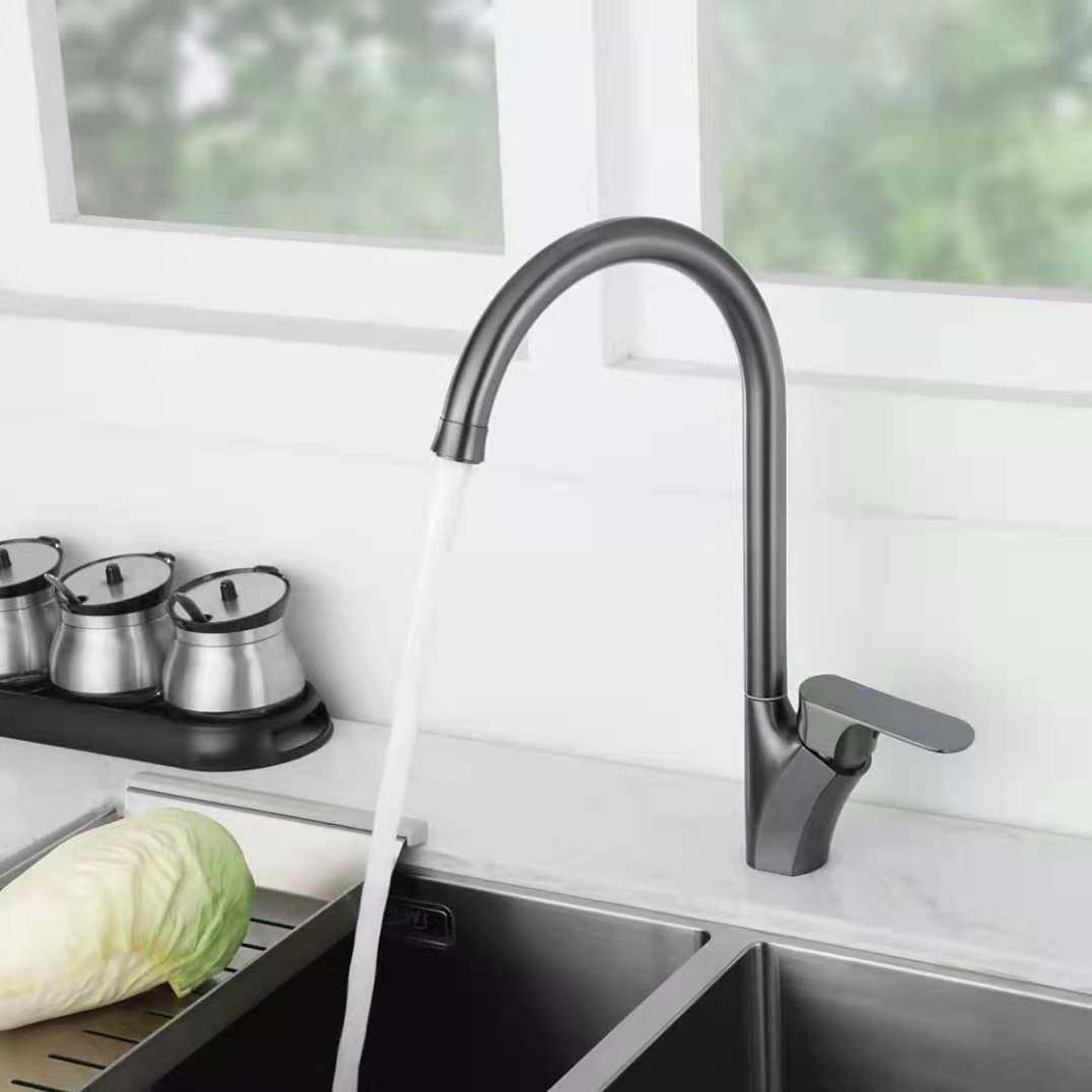 304不锈钢拉丝金黑厨房水龙头洗菜盆单冷热二合一双出水旋转龙头,家装主材,厨房龙头,淘宝优惠券,粉丝福利购,淘宝优惠卷