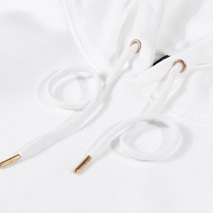 300g重磅毛圈布倒三角连帽卫衣男女纯白色套头春秋季情侣上衣外套