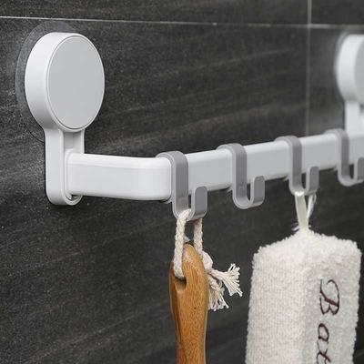 毛巾架吸盘式免打孔挂的架子单杆家用浴室吸壁卫生间厨房晾抹布杆