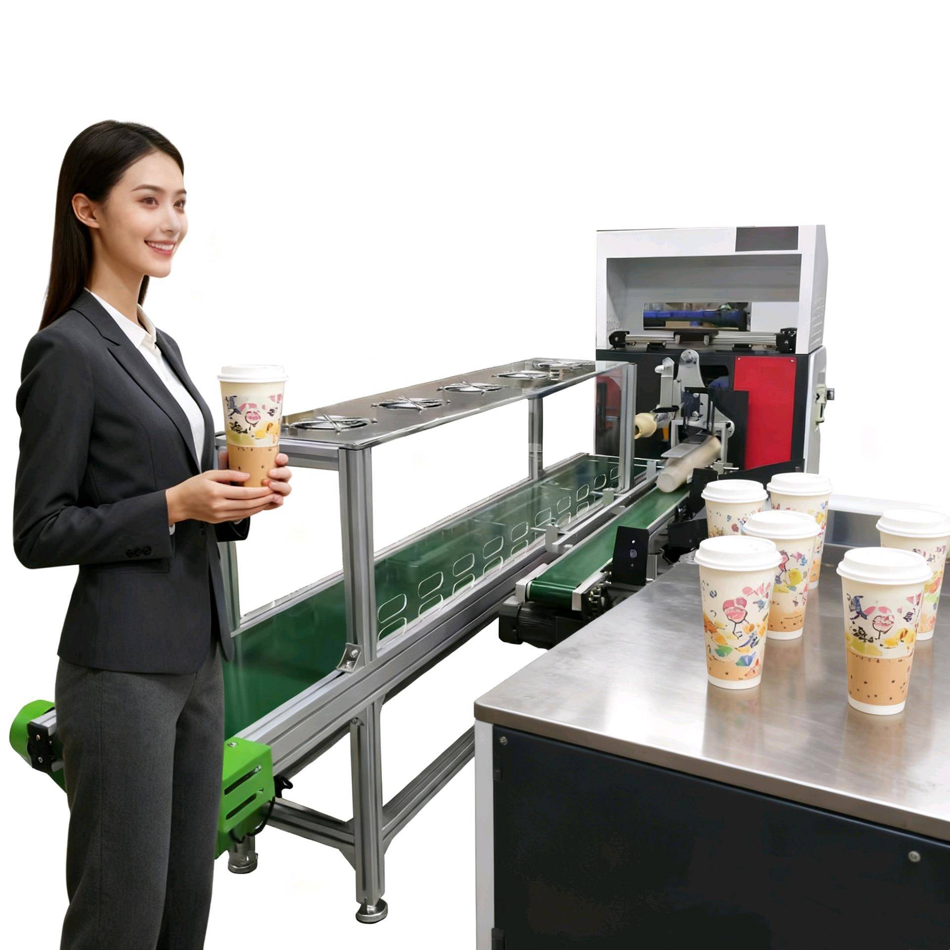 三工位转盘全自动丝印机纸杯咖啡杯锥形杯子印刷机奶茶杯丝印机