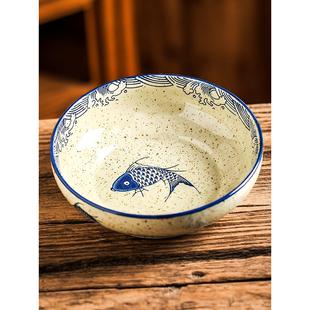 剁椒鱼头专用盘子深盘菜盘大号水煮鱼汤盆陶瓷大汤碗家用和面面盆