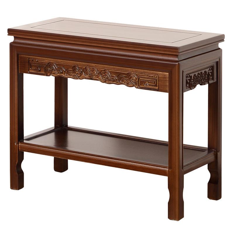 实木花架彷古实木置物架客厅盆景架沙发茶几榆木长条桌中式鱼缸架