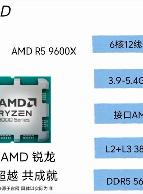 AMD RYZEN R5 9600X 9代 散片