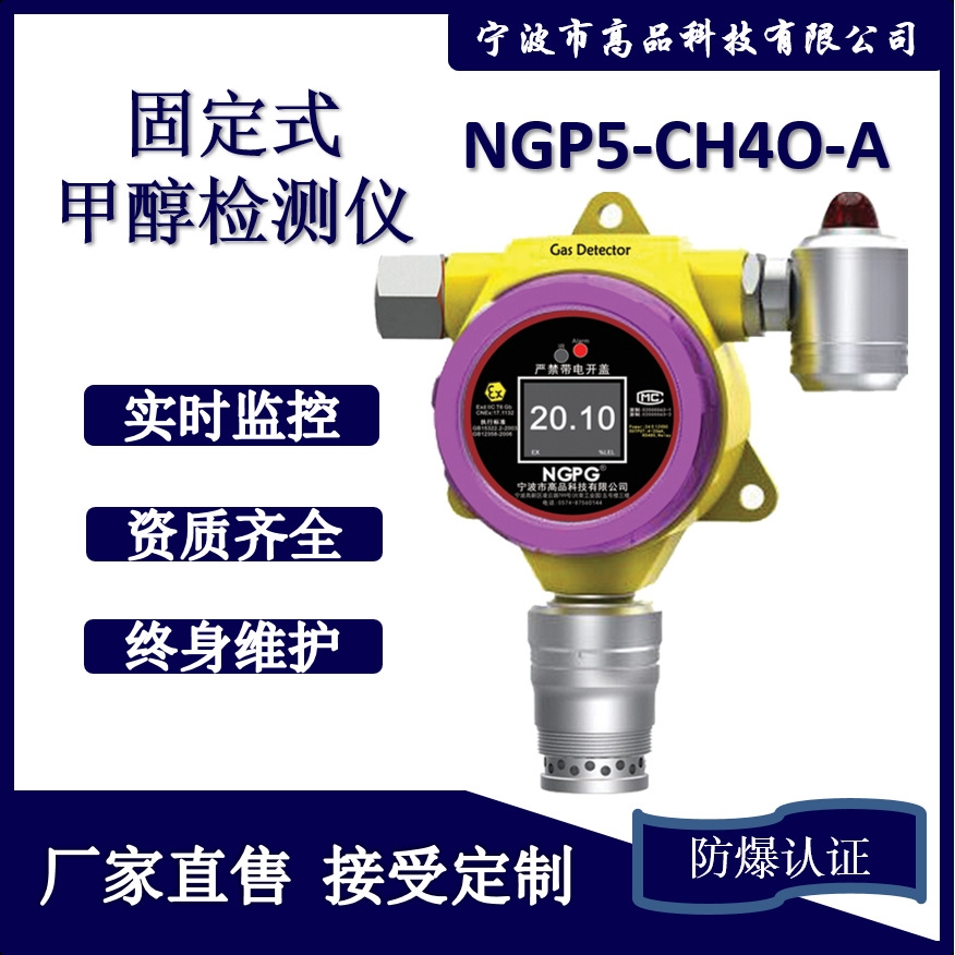 厂家生产工业级甲醇气体检测仪CH4O防爆可定制高精度在线式监测