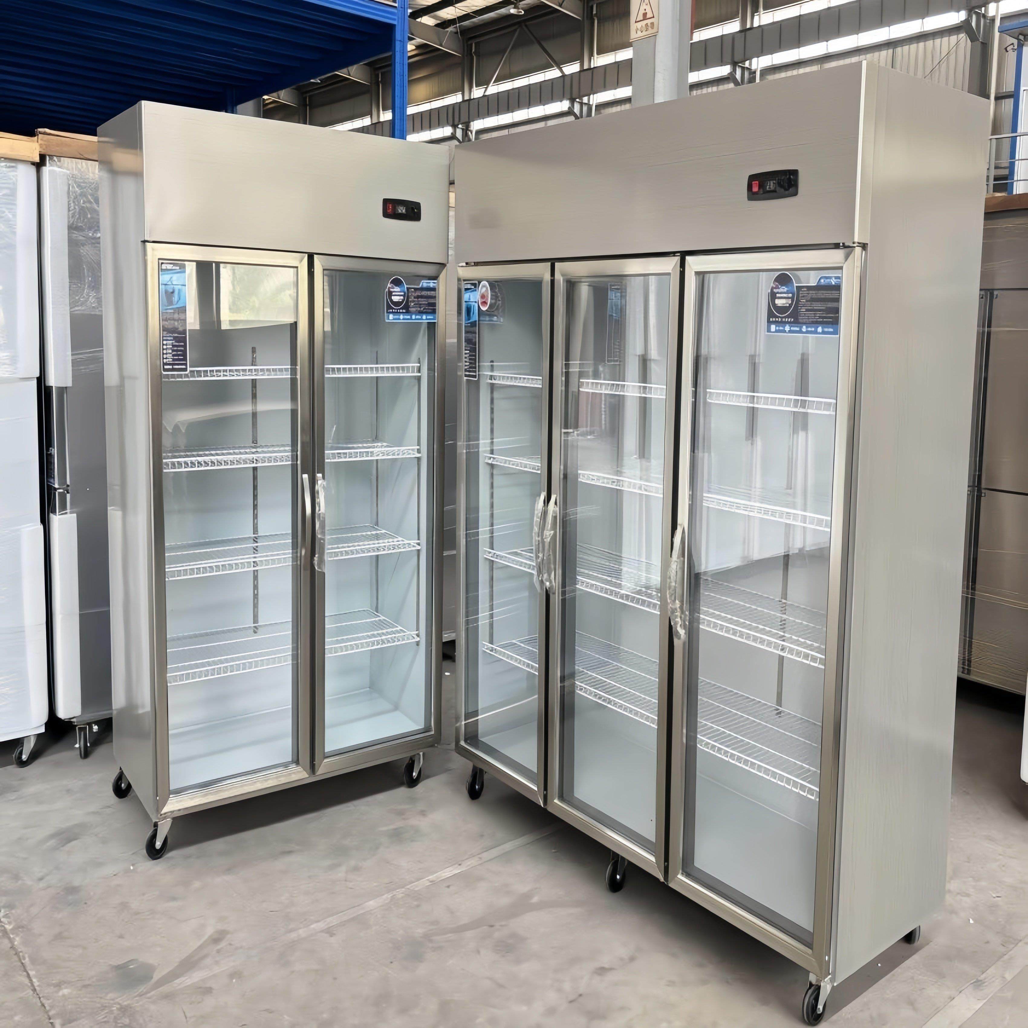 大三门冷藏保鲜展示柜商用冷柜蔬菜串串店大二开双门点菜柜不锈钢,厨房电器,展示柜,淘宝优惠券,粉丝福利购,淘宝优惠卷