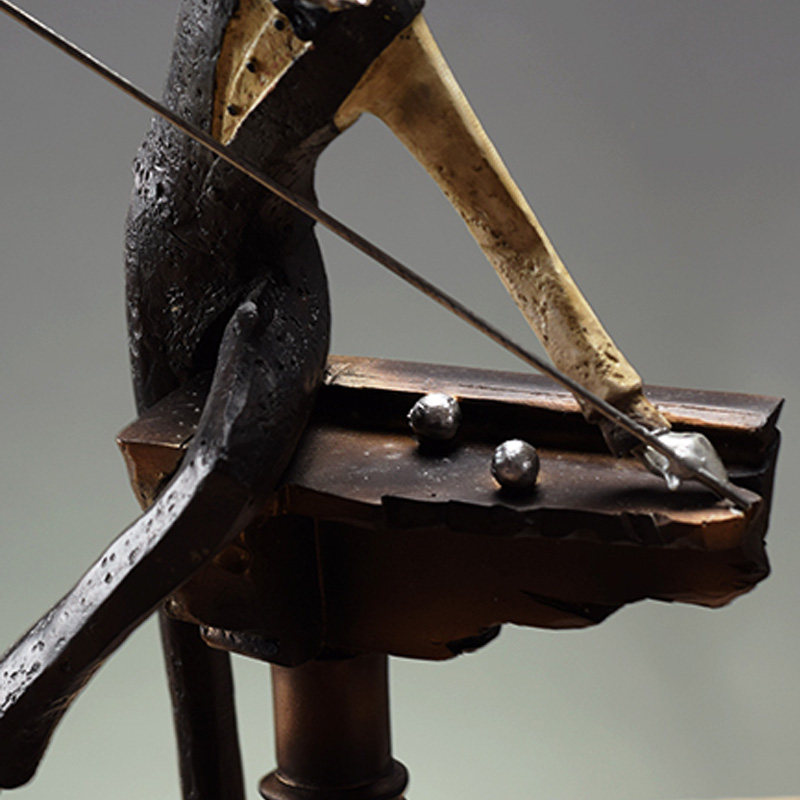 欧式复古打台球人物摆件家居书房玄关酒柜咖啡厅台球会所装饰摆设