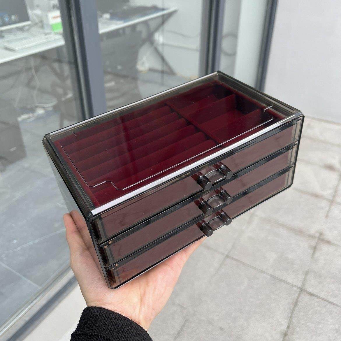 大容量三层多款式首饰盒耳环耳针饰品收纳盒家用珠宝盒分类整理盒,收纳整理,首饰盒,淘宝优惠券,粉丝福利购,淘宝优惠卷